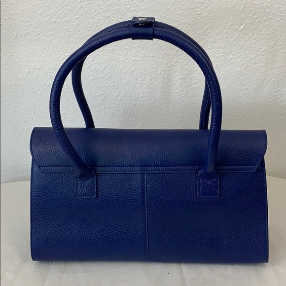 💕SOLD💕 Prune Bovine Leather Satchel Handbag - Picture 3 of 8